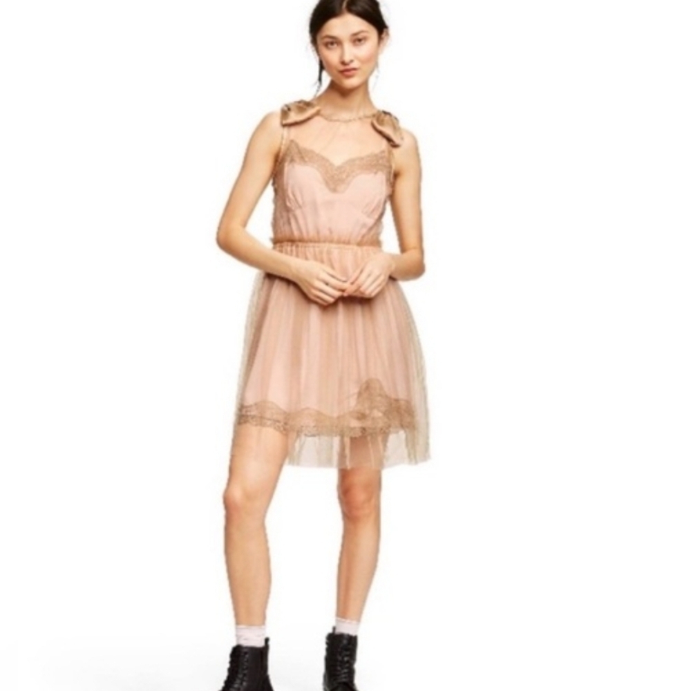 Rodarte Target Slip Dress Camisole Pink Tan Size XS